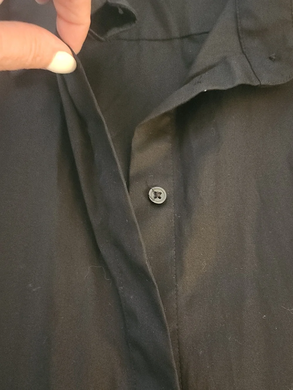 Chico's Black Midi Shirt Dress